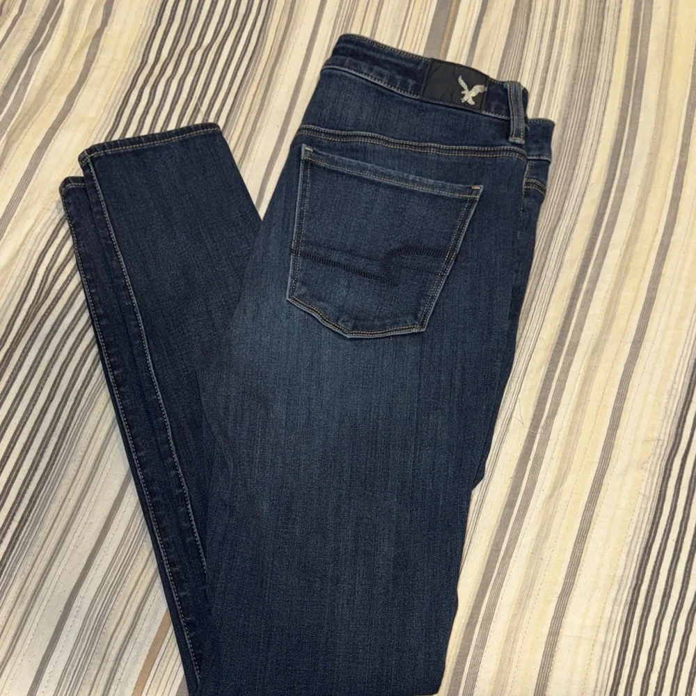 American Eagle Outfitters Dark Blue Skinny Jeans - Picture 1 of 4